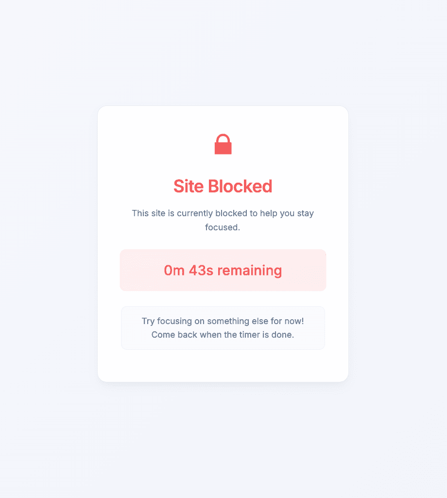 Site blocking configuration